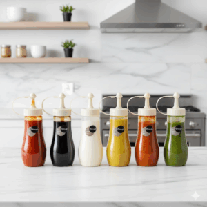 Bình đựng gia vị, nước sốt, nước tương Inomata màu trắng Hàng nội địa Nhật Bản 17 5 14