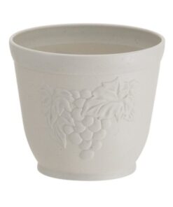 Chậu hoa tròn màu trắng 20cm Sanada Nhật Bản