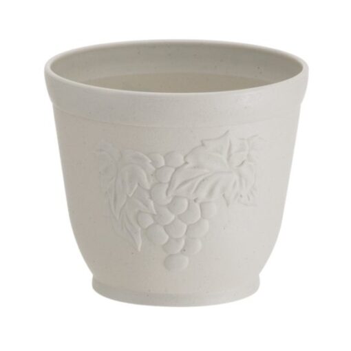 Chậu hoa tròn màu trắng 20cm Sanada Nhật Bản