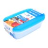 Set 2 hộp đựng thực phẩm Nakaya hình chữ nhật nắp xanh K291-3 500ml Nội địa Nhật Bản