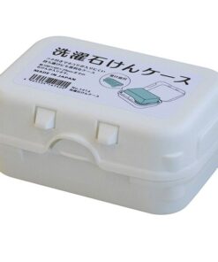Hộp xà phòng giặt có khay thoát nước, gọn sạch cho kệ giặt Yamada Chemical 洗濯石けんケース No.1414