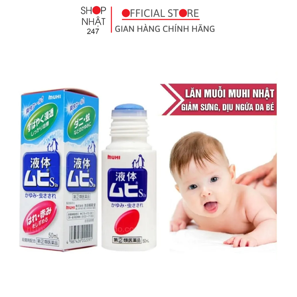 Bôi muỗi dạng lăn Muhi 50ml ngăn ngừa muỗi đốt và côn trùng cắn giảm sưng , ngứa 1 Bôi muỗi dạng lăn Muhi 50ml ngăn ngừa muỗi đốt và côn trùng cắn giảm sưng , ngứa