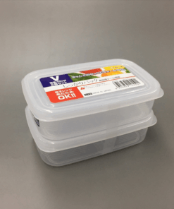 Alternative view of Set 2 hộp nhựa đựng thực phẩm 450ml dùng được cho lò vi sóng, tủ đông nội địa Nhật Bản