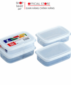 Set 2 hộp nhựa đựng thực phẩm 450ml dùng được cho lò vi sóng, tủ đông nội địa Nhật Bản