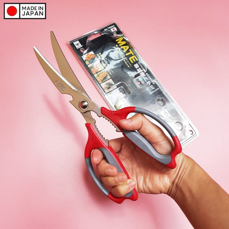Kéo cắt gà, kéo nhà bếp đa năng Nikken 25cm lưỡi cong cao cấp Nội địa Nhật Bản 3 Kéo cắt gà, kéo nhà bếp đa năng Nikken 25cm lưỡi cong cao cấp Nội địa Nhật Bản - Ảnh 3