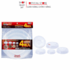 Set 4 Nắp Đậy Lò Vi Sóng Sanko Plastic nhiều kích thước Nhật Bản - Giải Pháp Giúp Bếp Sạch, Thức Ăn Ngon