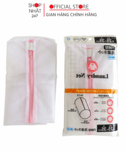 Túi giặt quần áo dạng ống cỡ vừa 25 x 35 cm nội địa Nhật Bản