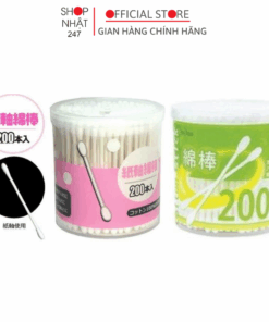 Hộp 200 bông ngoáy tai kháng khuẩn Mitsuki cao cấp nội địa Nhật Bản
