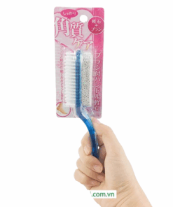 Alternative view of Dụng cụ chà gót chân có tay cầm và bàn chải 2 trong 1 Seiwa nội địa nhật Bản