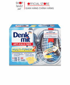 Viên vệ sinh lồng giặt, chống cặn vôi cho máy giặt Denkmit Hộp 60v