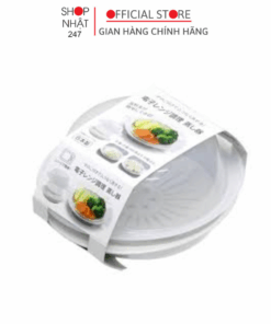 Cách sử dụng Hộp đựng hấp thực phẩm trong lò vi sóng có nắp đậy để hấp rau & cá mềm ngon