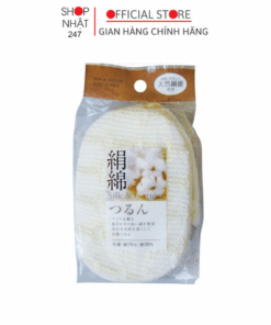Bông tắm tạo bọt sợi cotton và lụa tơ tằm Seiwa Pro