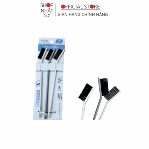 Set 3 chổi cọ làm sạch khe rãnh MIRAI Nội địa Nhật Bản