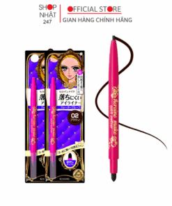 Bút Chì Sáp Kẻ Mí Mắt Chống Trôi Dạng Xoay Nét Vẽ Tự Nhiên Màu Đen Kiss Me 01 Black -0.07g