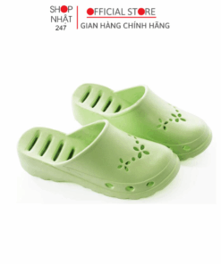 Dép sục nhựa siêu nhẹ thoáng khí nam nữ màu xanh