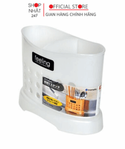 Ống cắm đũa thìa 2 ngăn màu trắng Felling Nội địa Nhật Bản