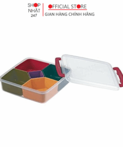 Hộp nhựa Inomata Party Lock 5 ngăn – Bento Nhật đa năng
