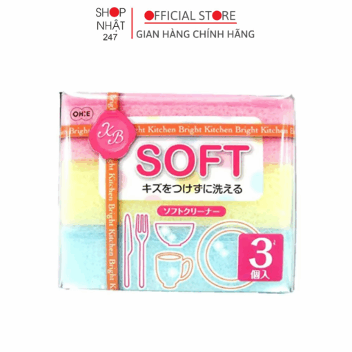 Miếng cọ rửa nylon 3P Nội địa Nhật Bản