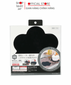 Miếng lót bếp từ cao cấp hình hoa 24cm (màu đen)