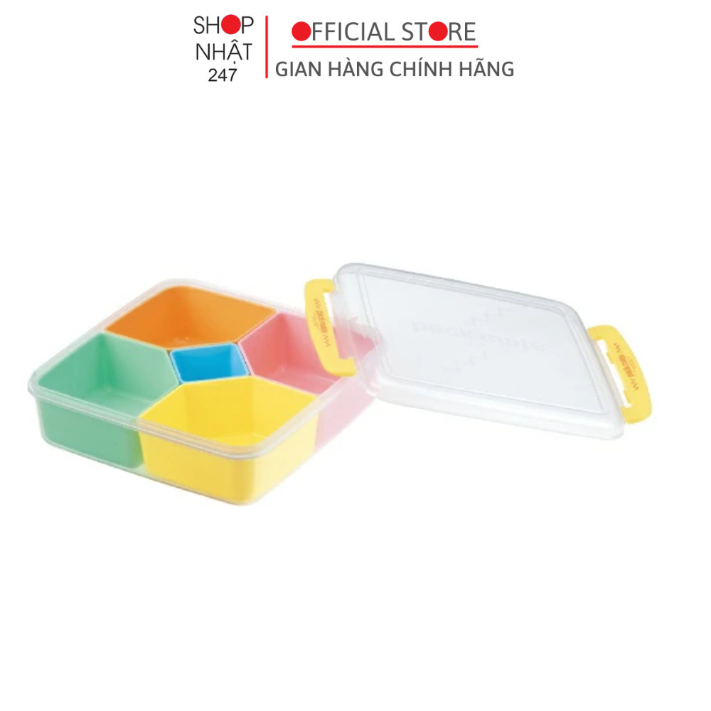 Hộp nhựa đựng thực phẩm 5 ngăn Inomata Nhật Bản nhựa cao cấp dùng được trong lò vi sóng 2 Hộp nhựa đựng thực phẩm 5 ngăn Inomata Nhật Bản nhựa cao cấp dùng được trong lò vi sóng