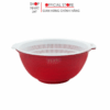 Set chậu, rổ Nakaya 1,5L màu đỏ Nội địa Nhật Bản