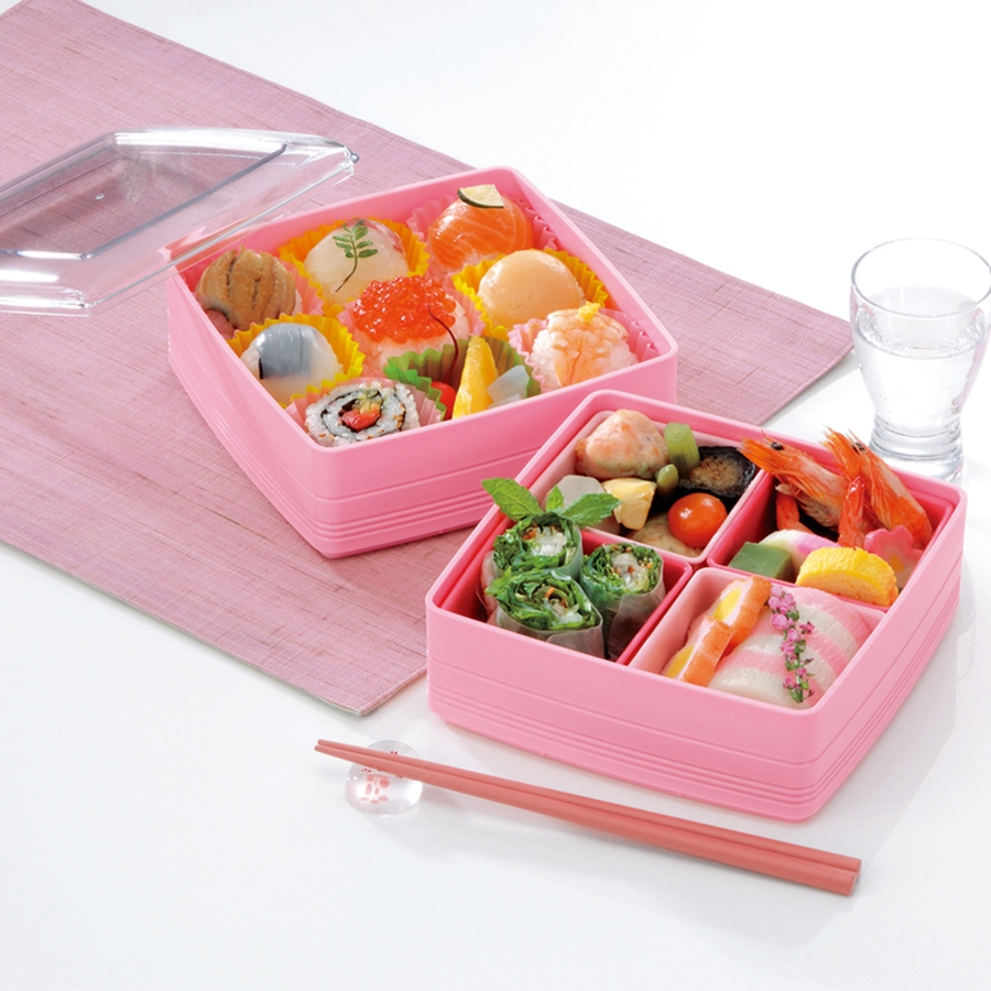 Hộp hai tầng chia ngăn Nhật Bản 1078 4 Hộp hai tầng chia ngăn Nhật Bản 1078 - Ảnh 4