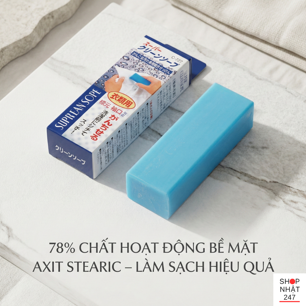 Review thanh tẩy Super Clean Soap: "Cứu tinh" cho cổ áo sơ mi trắng tinh tươm nhàn tênh 6 thanh tẩy cổ áo Super Clean Soap Nhật Bản