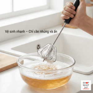 Review dụng cụ đánh trứng Nhật Bản Echo Kinzoku: Tự xoay thông minh, không lo mỏi tay 7 4991203178060 2