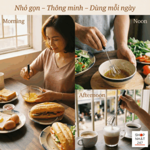 Review dụng cụ đánh trứng Nhật Bản Echo Kinzoku: Tự xoay thông minh, không lo mỏi tay 5 Dụng cụ đánh trứng Nhật Bản inox Echo Kinzoku chính hãng