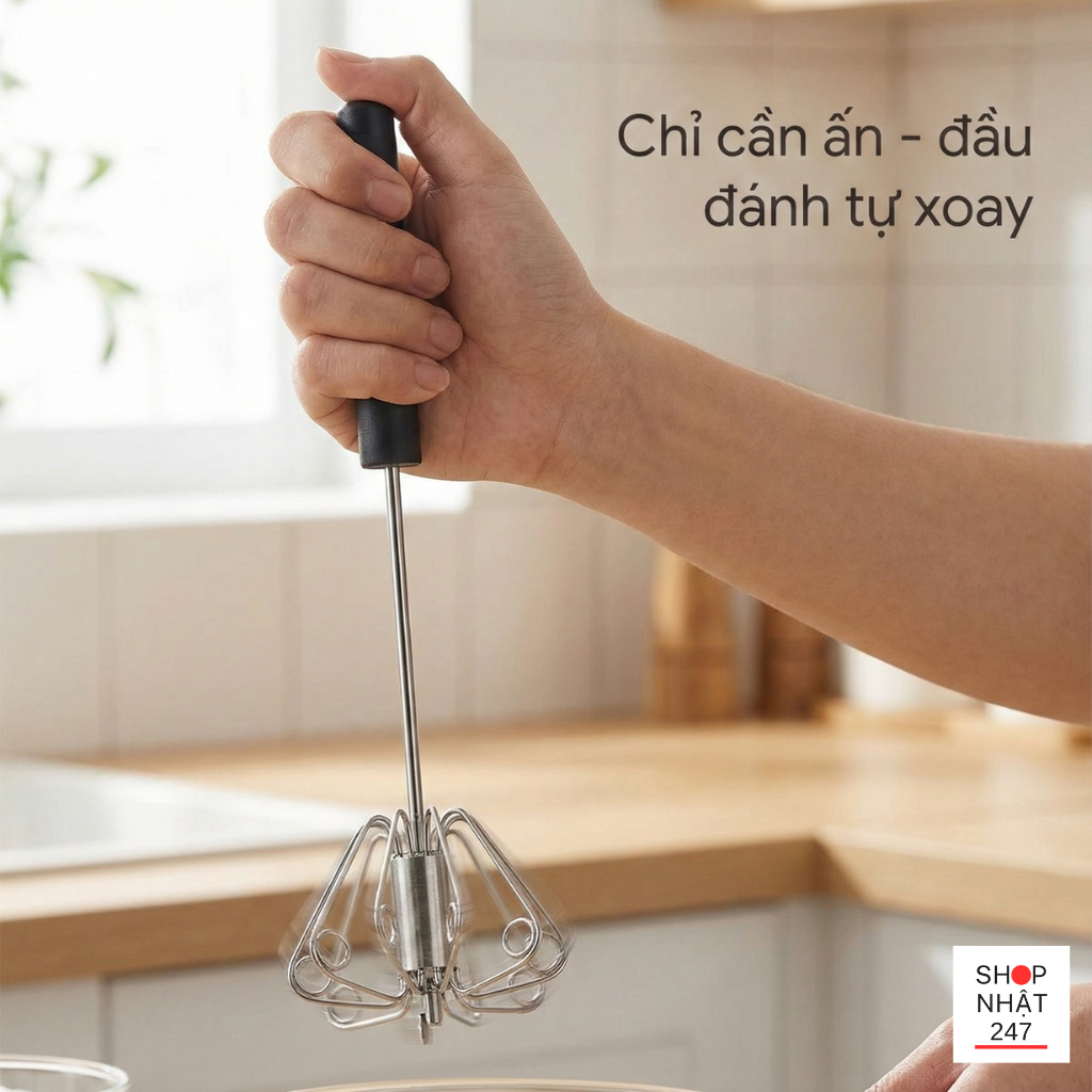 Review dụng cụ đánh trứng Nhật Bản Echo Kinzoku: Tự xoay thông minh, không lo mỏi tay 4 Chat lieu inox ben bi