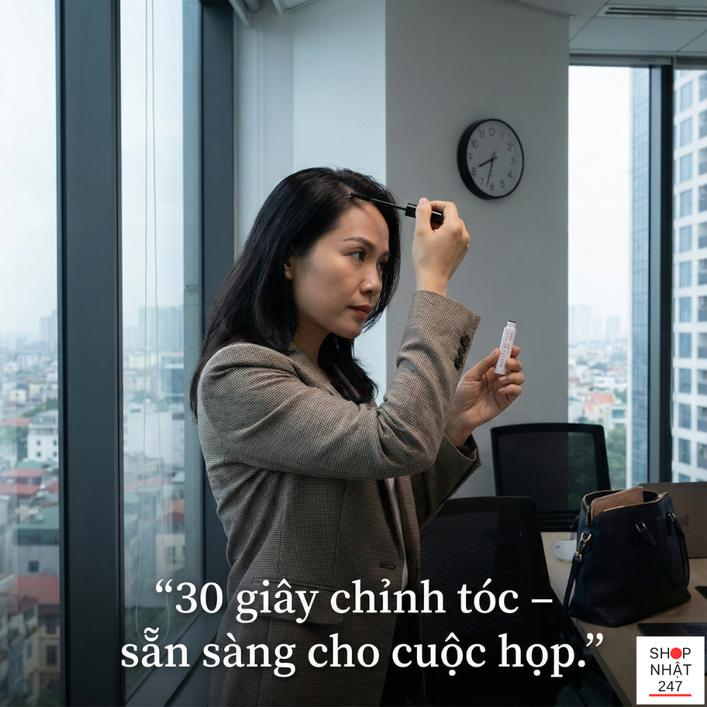 Bí Quyết "Nhuộm Tóc Bên Trong" Tại Nhà: Review Mascara Che Tóc Bạc Cogit Point Care Color Stick 8 Che Tóc Bạc Cogit