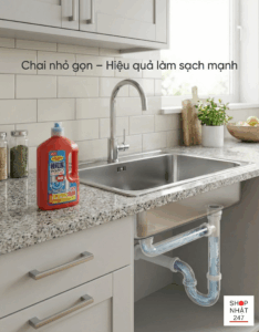 Gel bam dinh manh trong duong ong thoat nuoc