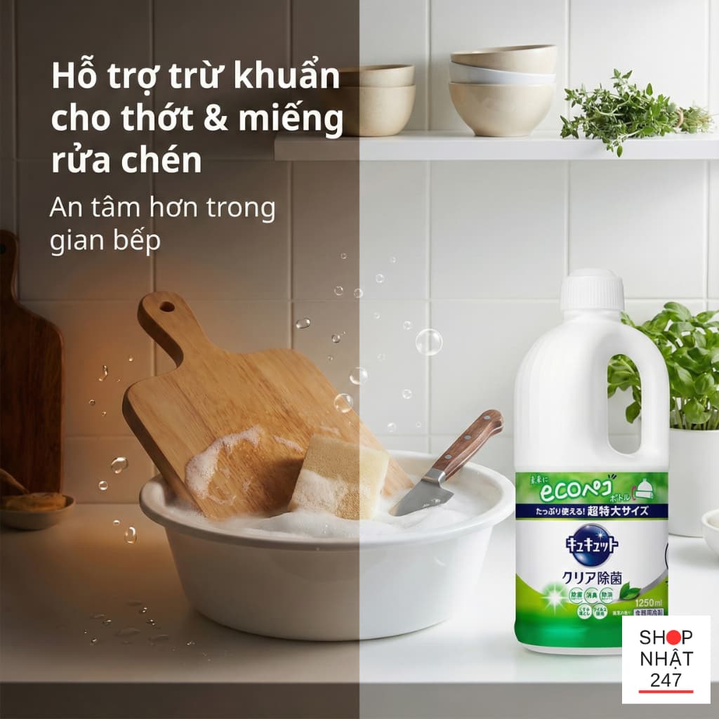 cách rửa bát nhanh và sạch khuẩn với sản phẩm Nhật Bản