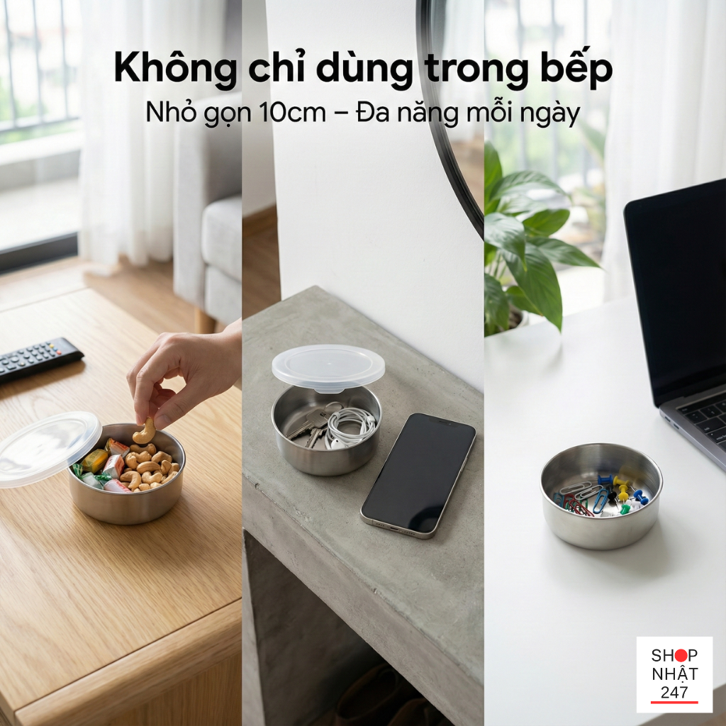Hộp đựng thực phẩm an toàn Echo Kinzoku 10cm có thực sự phù hợp cho gian bếp hiện đại? 9 hộp inox đựng thức ăn