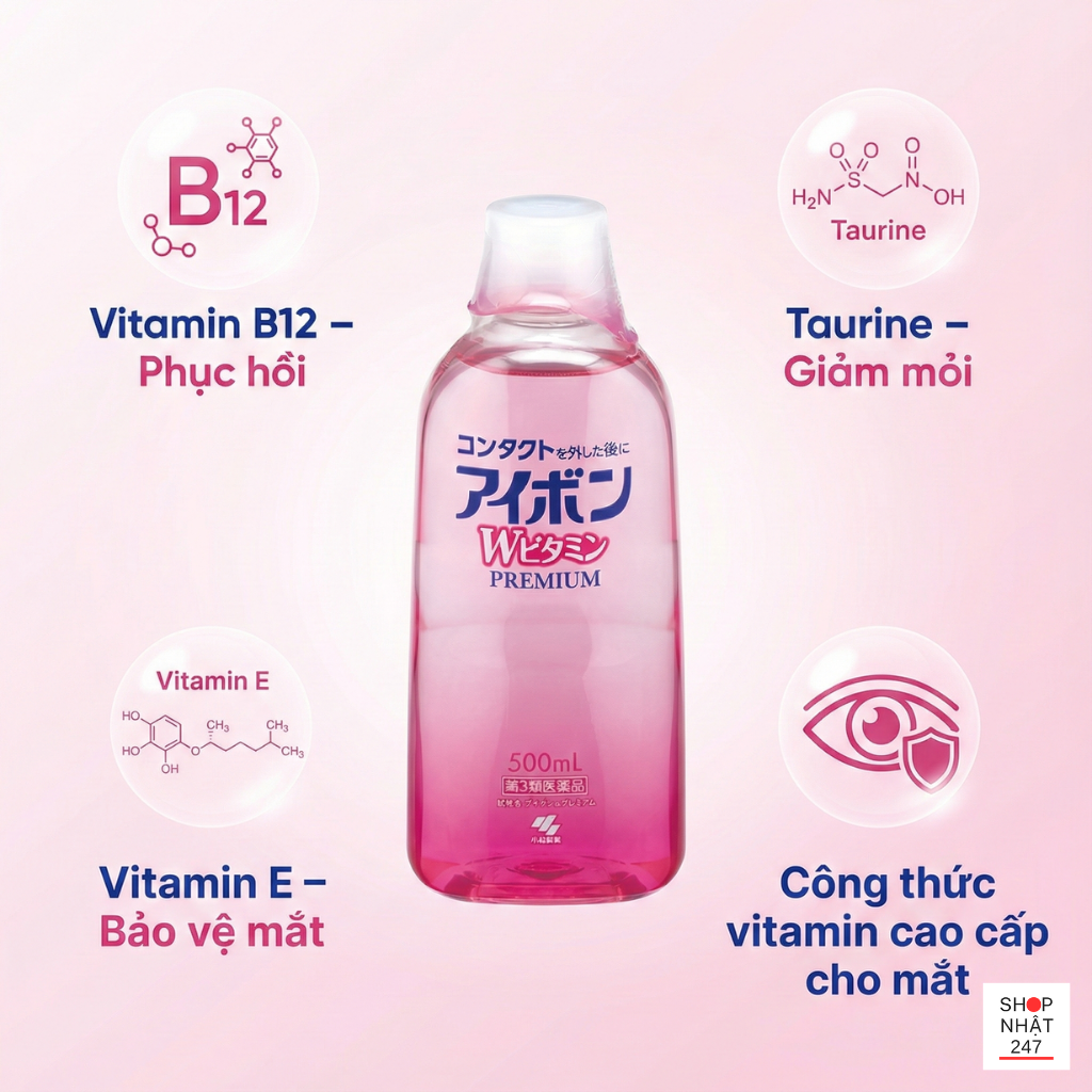 Review Nước Rửa Mắt Eyebon W Vitamin: "Cứu Tinh" Hay Chỉ Là Trào Lưu Thuốc Nhỏ Mắt Nhật Bản Mới? 7 thanh phan nuoc rua mat eyebon w vitamin