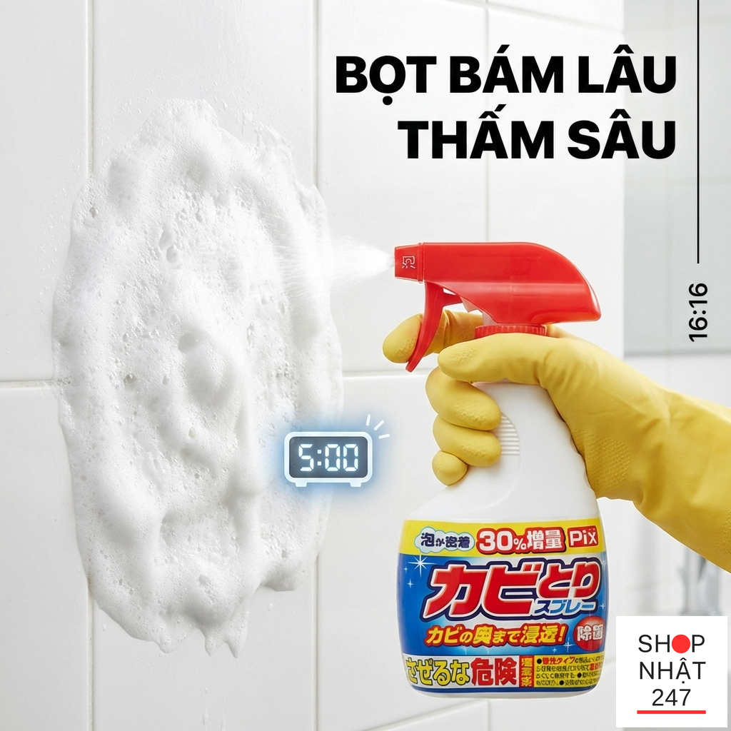 Bot xit tay rua nha ve sinh Pix tham thau sau vao nam moc