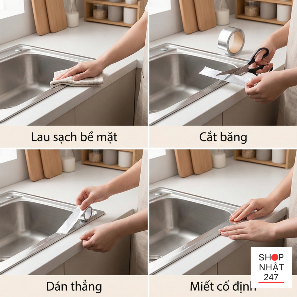 Cach su dung bang keo Kokubo ngan nuoc bon rua