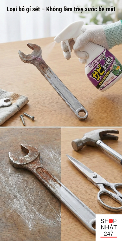 Review Chai Xịt Rỉ Sét COGIT Nhật Bản: "Chuyên gia" Đổi Màu Trị Rỉ Sét Có Tốt Không? 5 Chai xit ri set COGIT Nhat Ban loai bo gi set tren dung cu kim loai