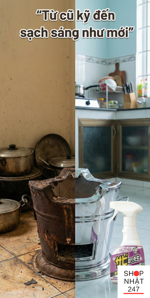 Review Chai Xịt Rỉ Sét COGIT Nhật Bản: "Chuyên gia" Đổi Màu Trị Rỉ Sét Có Tốt Không? 7 Hieu qua cua dung dich tay ri set kim loai COGIT truoc va sau khi dung