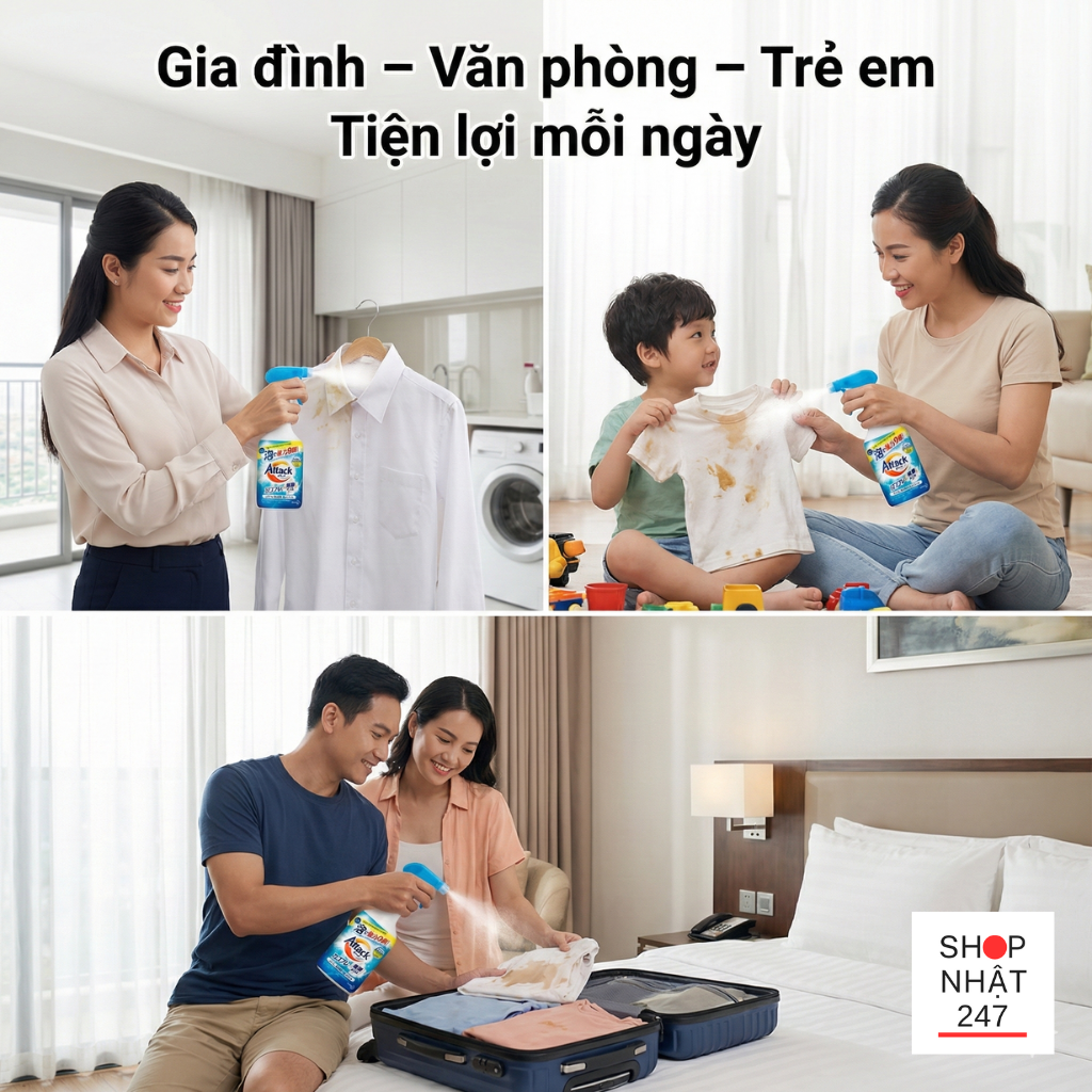 Huong dan su dung Cach dung thuoc tay quan ao Attac