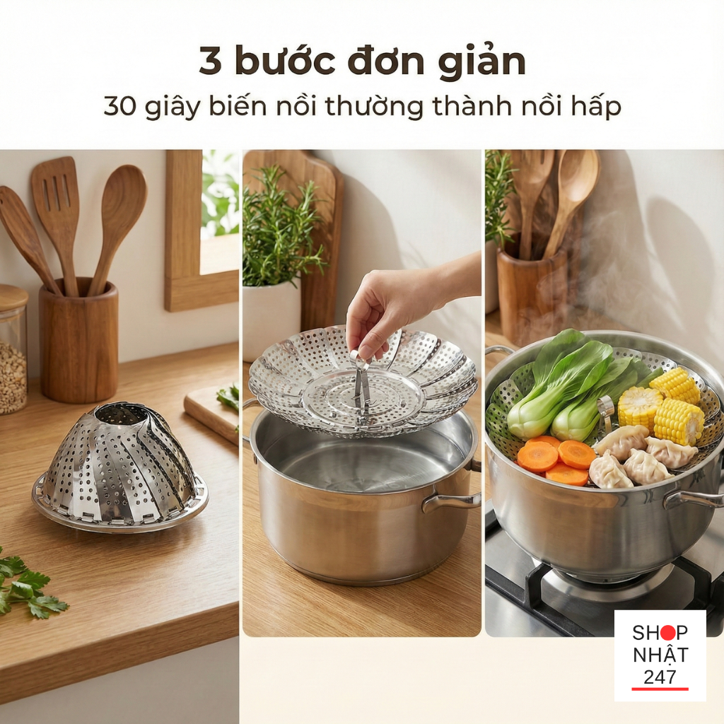 Vi hap Nhat Ban nau xoi va rau cu