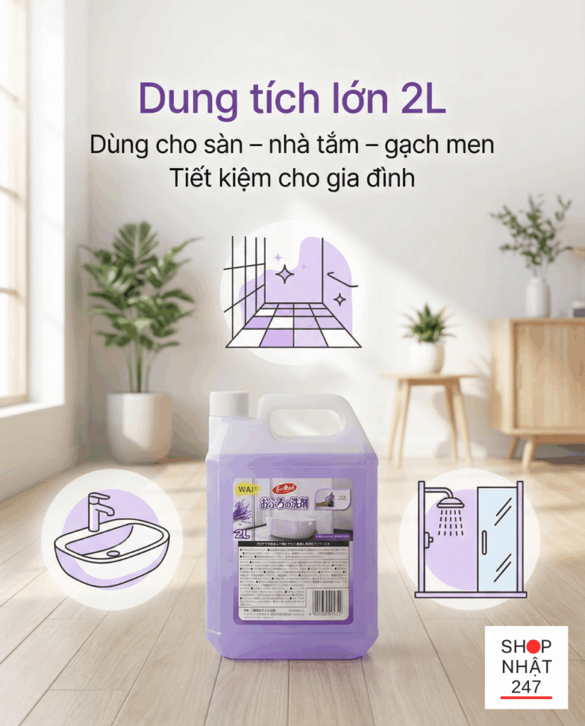 Review Nước Lau Sàn WAI Rookie V Hương Lavender: Giải Pháp "2 Trong 1" Cho Nhà Tắm Sạch Thơm 6 ai nen su dung nuoc lau san wai