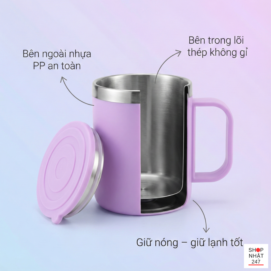 Review ly inox giữ nhiệt của Nhật Echo Metal: Bạn đồng hành "nhỏ mà có võ" cho dân văn phòng 6 cấu tạo lõi thép không gỉ của ly giữ nhiệt của nhật