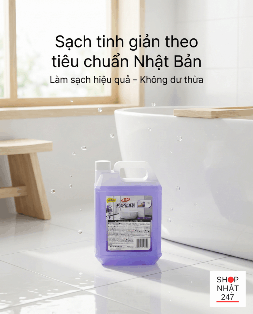 Review Nước Lau Sàn WAI Rookie V Hương Lavender: Giải Pháp "2 Trong 1" Cho Nhà Tắm Sạch Thơm 5 chai nuoc lau san WAI Rookie V 2L