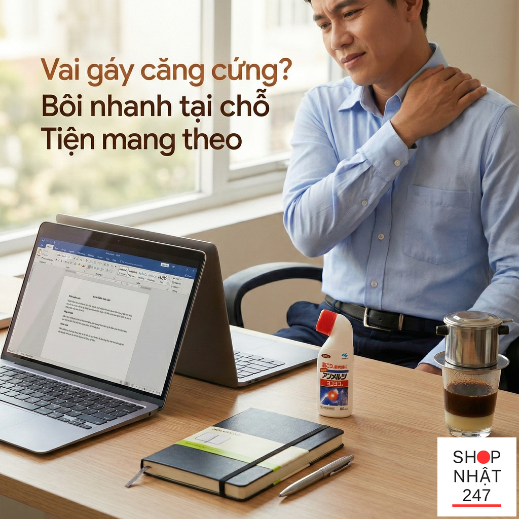 Review dầu xoa bóp của Nhật Bản Ammeltz Yoko Yoko: "Cứu tinh" cho vai gáy và đau nhức cơ 6 dau xoa bop cho nguoi gia va nuoi lam van phon