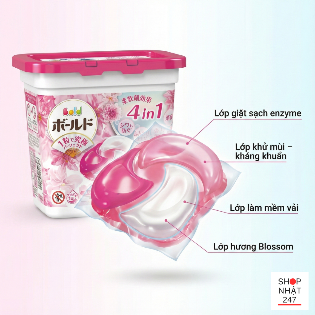 Review Viên Giặt Xả Nhật Bản Bold Gel Ball 4D: Bí Quyết Giặt Giũ "Nhàn Tênh" Cho Người Bận Rộn 7 review vien giat nhat ban bold 4in1