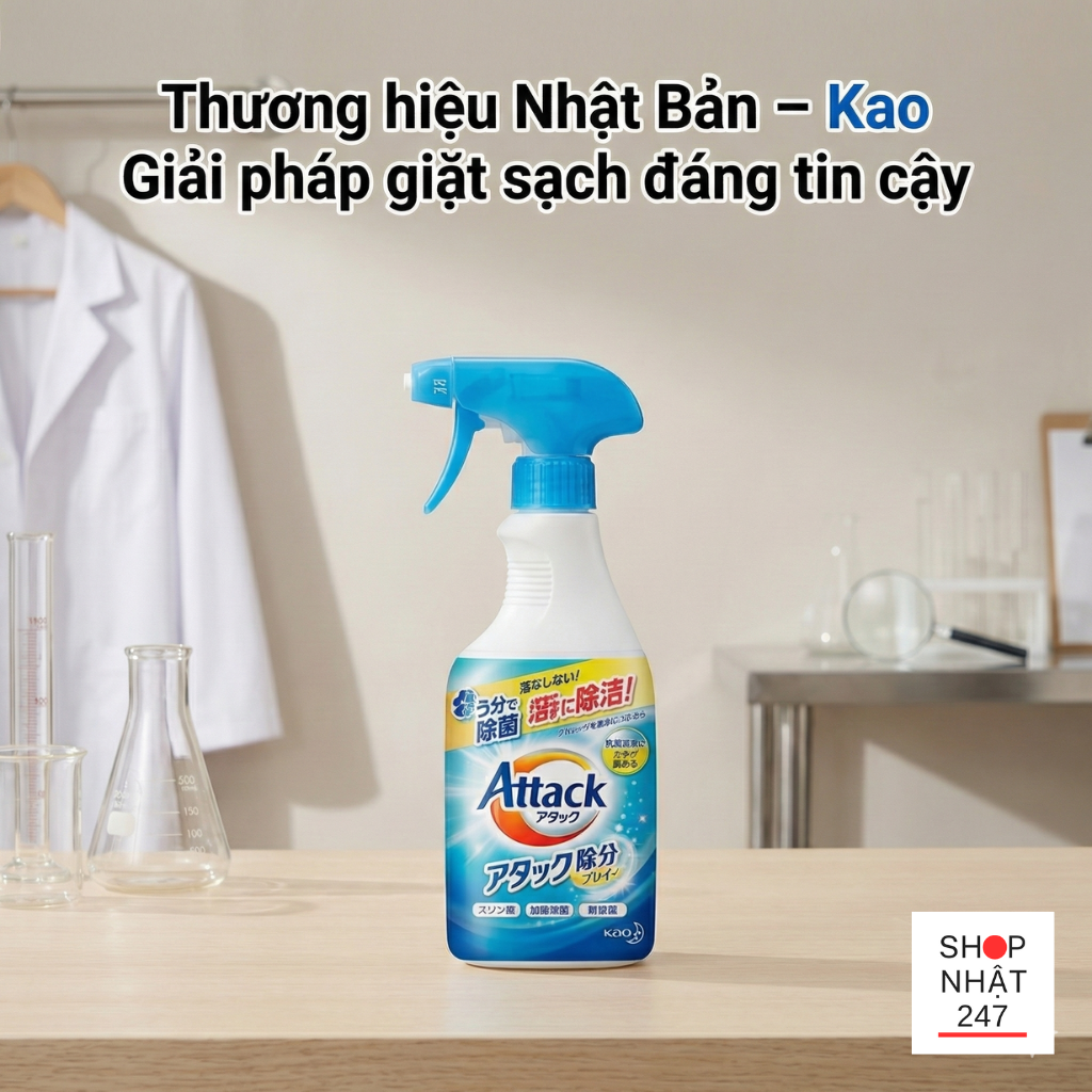 thuoc tay quan ao dang xit kao attack nhat ban