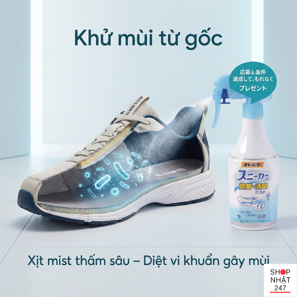 xịt khử mùi giày nhật bản Odoeater]
